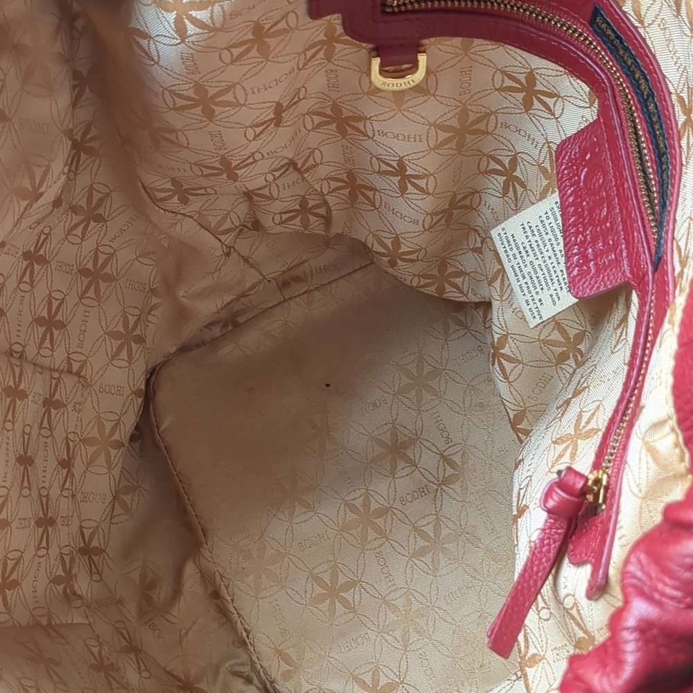 Bodhi Red Leather Satchel Handbag. - Picture 7 of 9